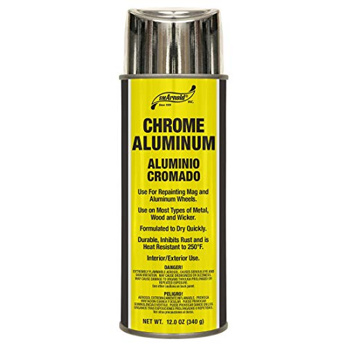 SM Arnold Chrome Aluminum Spray Paint for Wheel Refinish, 12 Oz - style: Chrome Aluminum