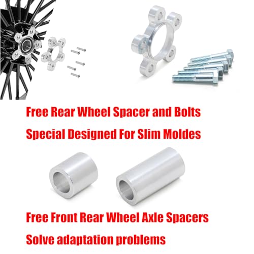 TOFR 18x3.5 18x3.5 Wheels Set 36 Fat Spokes For Harley Softail Slim 12-21 - size: Front:18x3.5 Rear:18x3.5