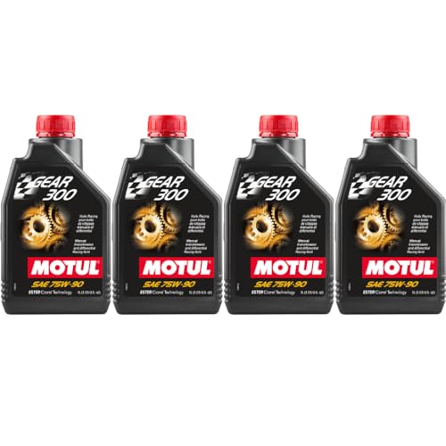 Motul Gear 300 75W90 100 Percent Synthetic Gear Oil 1 Liter (105777) – 4 Pack
