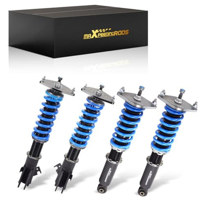 maXpeedingrods Coilover for Subaru Crosstrek GP chassis 2013-2017, 24 Levels Damper Adjustable Shock Absorber Struts, Height Adjustable T6 Upgraded Lowering Kits Blue