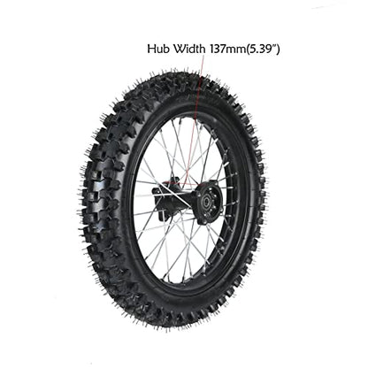 Front 70/100-19 + Rear 90/100-16 Tire Rim Wheel for Dirt Pit Bike CRF100 TTR125