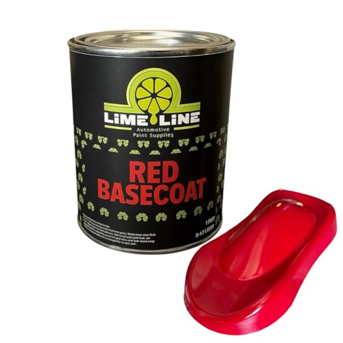 LiME LiNE Automotive Basecoats, 1k Urethane Base Coat Color (Red Basecoat Pint) - color: Red Basecoat Pint
