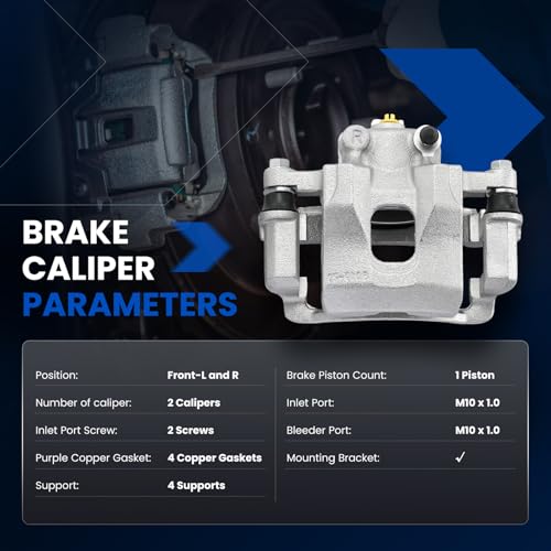 Front Brake Caliper Assembly for Nissan 720 1983-1986 2.0L 2.4L 2.5L - size: Front [19-B956A & 19-B957A]