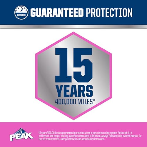 PEAK OET Extended Life Pink Concentrate Antifreeze/Coolant for European Vehicles, 1 Gal. - size: Concentrate