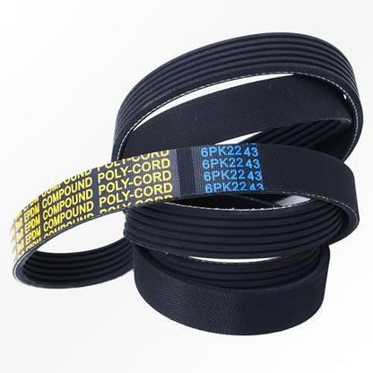 6PK2243 Serpentine Drive Belt for Chevy, Dodge, Ford, Toyota, Jeep - size: 6PK2243-2243mm
