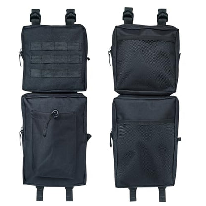 2 Pack ATV Fender Bags, Detachable Saddle Bag ATV Gear Bags Water-resistent Motorcycle Bag Compatible with Sportsman Scrambler TRX FourTrax Outlander Grizzly UTV Hanging Storage Bag Black - color: Black