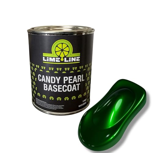 LiME LiNE Candy Pearl Basecoat – All-In-One Base, Pearl & Candy Color | Tri-Stage Look in One Step | Full-Coverage Candy Look: Must be Cleared with 2K Clearcoat (Organic Green, 1 Pint) - color: Organic Green, size: 16 Fl Oz (Pack of 1)