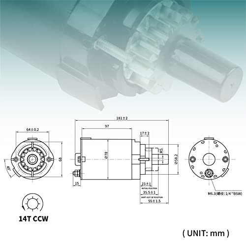 Starter Replacement for Cub Cadet 1000 Series LT1042 LT1045 LTX 1040, Toro Tractor LX420 LX425 LX460 LX465 18 19 20 21 HP 2009801 2009805 2009806 2009810 2009811 - color: Black
