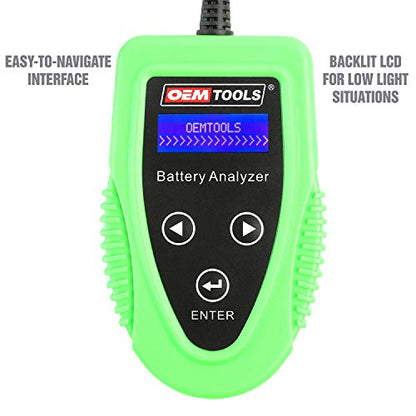 OEMTOOLS 24359 Digital Car Battery Tester, Gifts for Men, Dad Gifts, 12V Battery Diagnostic Tool, 200-1200 CCA Load Capacity, Charging, Cranking, and Starter Tester