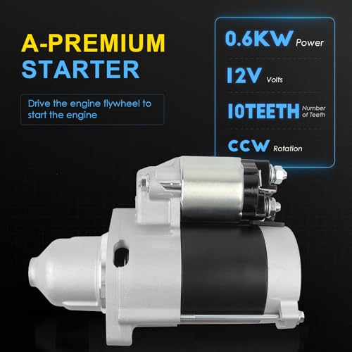 19169 New Starter Motor Replacement for Kawasaki FX730V FX691V FX600V FX651V FX541V FX481V, John Deere 636M 652R 648R Z445 Z920A WHP52A WH48A, 428000-6600 21163-0756 21163-0754 - color: 19169