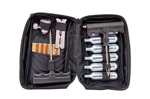 CO2 Motorcycle, ATV Flat Repair Kit Tubeless Tire Repair Kit