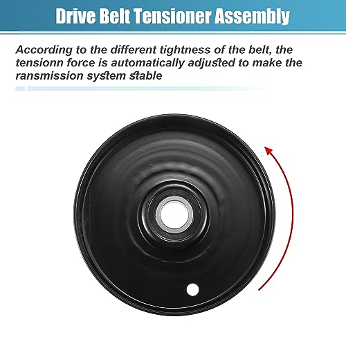 uxcell Drive Belt Tensioner Assembly Accessory Idler Pulley Tightener Pulley No.1112000070 for Mercedes-Benz SLK 230 1998-2004 Black Metal