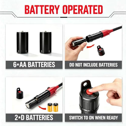 Electric Portable Fuel Transfer Pump.Battery Operated Liquid Transfer Pump, 2.4GPM Liquid & Gasoline Siphon Pump, Long Hose，Handheld Liquid Transfer Pump with Nozzle - color: Black+Red