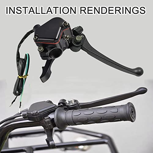 GOOFIT 7/8" Brake Lever Greaser Thumb Throttle Assembly Replacement for Taotao Alpha Baja Kazuma ATV Go Kart