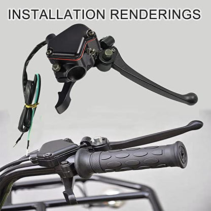 GOOFIT Universal 7/8" 22mm Throttle Lever Thumb Control Handle Assembly Replacement for 50cc 70cc 90cc 110cc 125cc 250cc ATV Quad Go Kart TaoTao Pit Bike