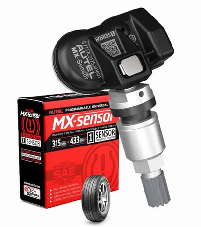 Autel MaxiTPMS 1pcs Pack Metal Stem TPMS MX Sensor 315MHz 433MHz Universal Tire Sensor Work with TS408 TS508 TS601 TS608 MK808TS MS906TS ITS600 (Autel MX-Sensor Mental 1PCS) - size: Autel MX-sensor Mental 1PCS