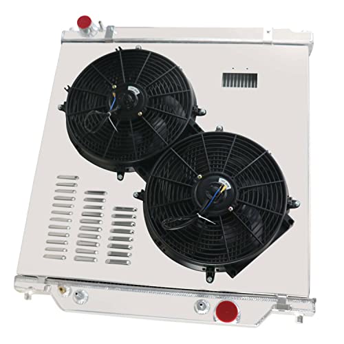 Radiator for 2003-2007 Ford Excursion F250 F350 F450 F550 Super Duty Pickup Truck 5.4L 6.0L V8 6.8L V10 Gas, 1 Row Full Aluminium Radiator + 2 x 14 Inch Fans + Shroud + Thermostat Relay Kit - size: 1-Row Radiator Fan Relay Kit