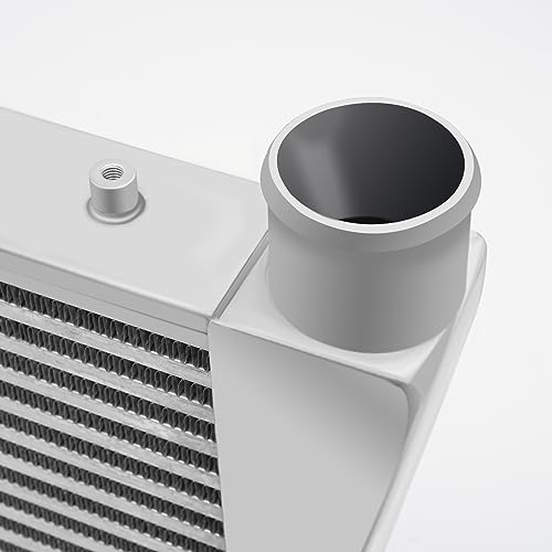 2.50 Inch Inlet/Outlet Diameter, Universal Aluminum Intercooler 29.5 * 13.25 * 2.75inch, Turbo Front Mount Universal Aluminum Intercooler Cooling Kit - size: 29.5x13.25x2.75