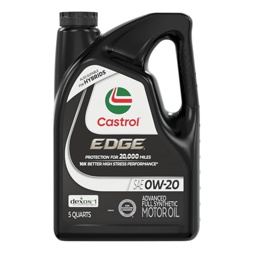 Castrol EDGE 0W-20 Advanced Full Synthetic Motor Oil, 5 Quarts - size: 5 Quarts