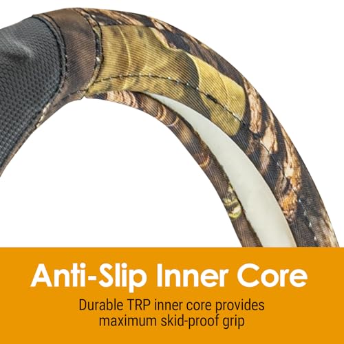 Mossy Oak Break-Up Steering Wheel Cover for Trucks & SUVs, Fits 15.5"-16" - style: Mossy Oak Comfort Grip - Large (15.5" - 16")