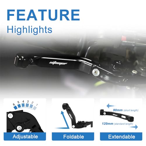 xitomer CNC Motorcycle Adjustable Brake Clutch Levers Fit for KLR650 Gen3