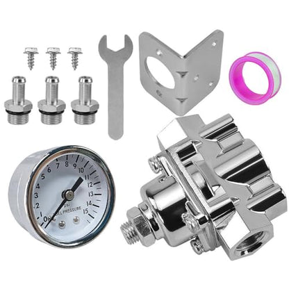 12-804 Adjustable Fuel Pressure Regulator With Gauge