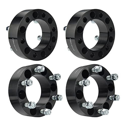 PHILTOP 6x5.5 Lug-Centric Wheel Spacers 2 inch for GMC Sierra 1500 - color: Black, size: 6x5.5" -108mm -M14x1.5 -2" thick