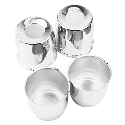 4Pcs 4.25" OD 4.33" H Push Through Trailer Wheel Center Cap for Rim - color: Chrome, size: 4.25" Hub 4.33" H