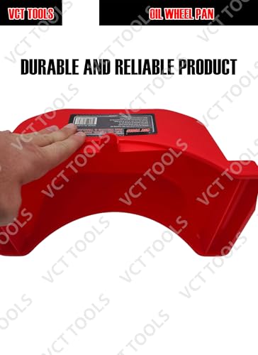 VCT Truck and Trailer Wheel Axle Seal Oil Drain & Drip Pan, 2.5L Oil Pan, 2/3 Gallon Reusable for Trucks & Trailers Wheel Hub Red 2-Pack