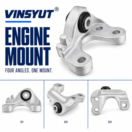 4PC Engine Mount & Trans Mount Kit for Jeep Cherokee 2.4L 2014-2019 - color: grey and black