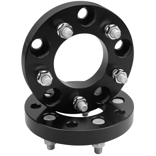 IRONTEK 5x5.5 to 5x5 Wheel Adapters Fit for Ford F150 1975-1996, for Ford Bronco/E-150, for Jeep CJ5 CJ6 CJ7, for Ram 1500/charger/W150, Forged 1 in Thread Pitch Spacers 1/2"-20 Hub Bore 87.1mm 2PCS - size: 5x5 to 5x5.5-2PCS