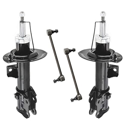 Detroit Axle - Front Bare Struts Sway Bar Links for 14-16 Forte Koup Forte5 - size: 4QS47227/shock kit