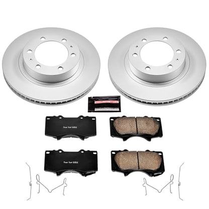 PowerStop Z17 Brake Pad & Fully Coated Rotor Kit Front CRK137 - style: Stock Replacement Fully Coated