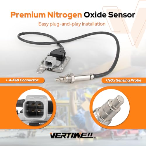 NOx Sensor Inlet Upstream Nitrogen Oxide Sensor Compatible with Freightliner Cascadia Peterbilt 579 Kenworth T680 International Cummins ISX 11.9 15.0 2010-2016 Replaces 904-6009 3687930