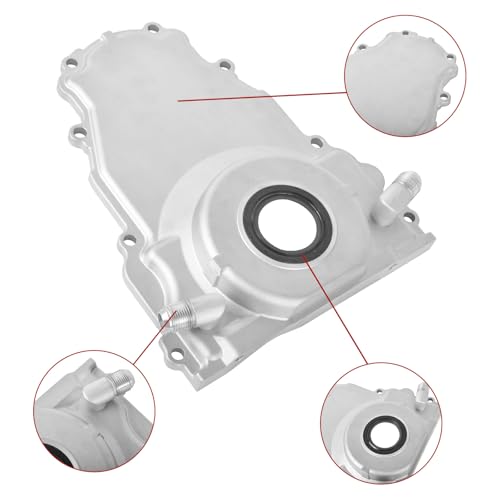 Alum LS Front Timing Cover w/Crank Gasket & Bolts Set-10AN 551589 - size: Gen 3 GM LS Series -10AN 551589