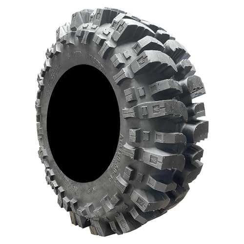 Bundle - 9 Items: System 3 ST-3 Black 14" Wheels 30" Bogger Tires [4x156 Bolt Pattern 12mmx1.25 Lug kit]