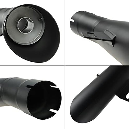 FLYPIG Exhaust Pipe 38-51mm (1.5-2.01") Adjustable for Yamaha YZF R6, 06-18