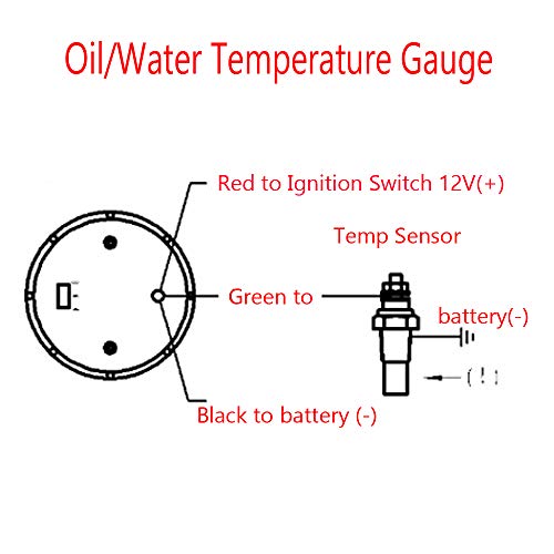 ESUPPORT Car 2" 52mm Digital Water Temp Gauge Temperature Meter Kit - color: Water Temp Gauge