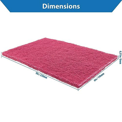 TJR® Scuff Pads 10-Pack – Non-Woven Fleece Buffing Pads for Automotive, Autobody – Multipurpose 6 x 9 Inch Scouring Pad – Tear Resistant Wet and Dry Use Sanding Pads (Medium P400) - style: Medium P400