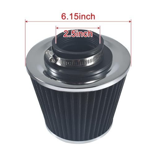 Universal 2.5" Cold Air Intake Filter for Most Cars