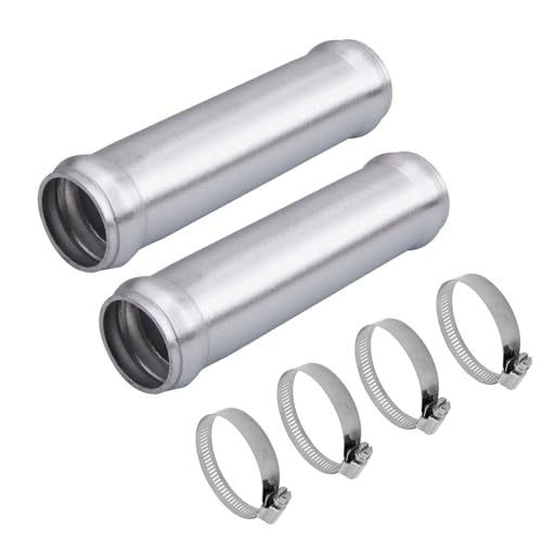 AC PERFORMANCE OD 1" Aluminum Tube Hose Joiner 2PCS with Clamps - size: 1" (25mm) - 2PCS