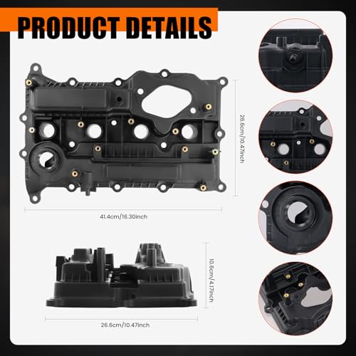 Engine Valve Cover Fit for 2015-2020 Hyundai Sonata/Santa Fe/Santa Fe Sport/Kia Optima Sorento 2.0L 2.4L, Relace 22400-2GGB0 224002GGB0 - color: 22400-2GGB0 Engine Valve Cover