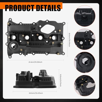Engine Valve Cover Fit for 2015-2020 Hyundai Sonata/Santa Fe/Santa Fe Sport/Kia Optima Sorento 2.0L 2.4L, Relace 22400-2GGB0 224002GGB0 - color: 22400-2GGB0 Engine Valve Cover