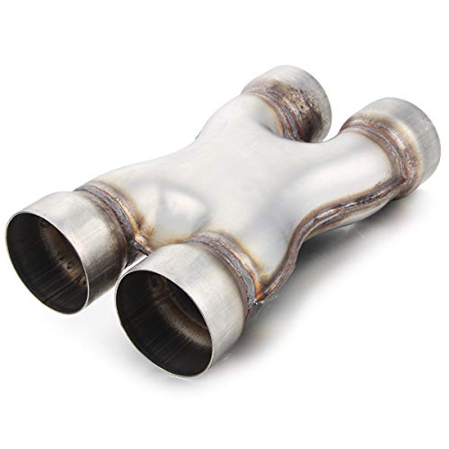 Exhaust X Pipe 3" Inlet, A-KARCK 3" Outlet 12" Long Stainless Steel X Pipe for Smoother Exhaust - color: X Pipe, size: 3.0inch 12"Long