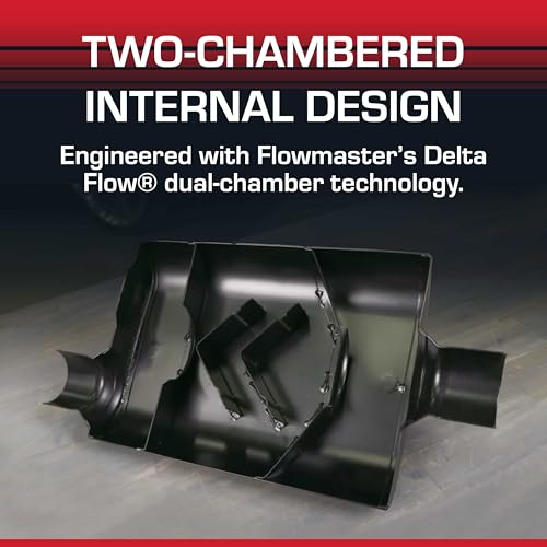 Flowmaster Super 44 Series Chambered Muffler – 3.00" Center In/Offset Out - color: Center In / Offset Out