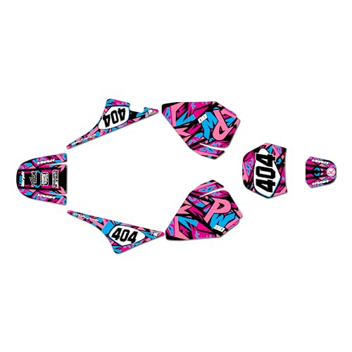Graphics Kit for YAMAHA PW80 (All Years) SHATTER Series Pink 16 Mil - On/Off the Road - Dirt pit bike motorcycle sticker, dirtbike racing decal motocross accessories no-plastics - color: Pink, size: 16 Mil - On/Off the Road