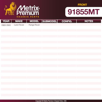 Metrix Premium Chassis Parts - 344 mm Front Coated Vented Disc Brake Rotors - size: 91855MT