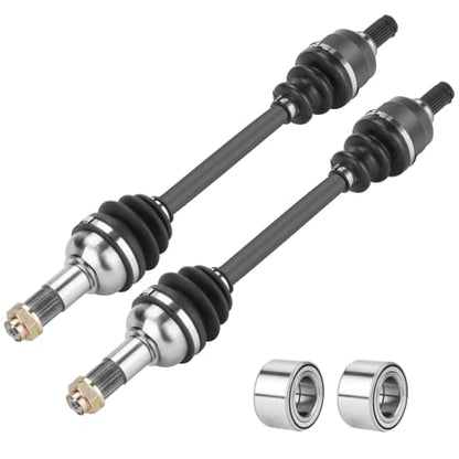 Rear Left & Right CV Axle Shaft with Wheel Bearing for Yamaha Grizzly 550 700 2007-2014, Kodiak 450 2018-2021 28P-2510F-00-00, 28P-2518E-10-00, 28P-2530V-00-00 - size: 1 pair - rear axle & bearing