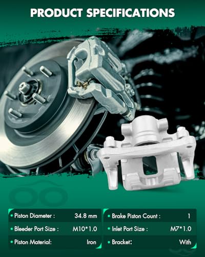 SCITOO Rear Left & Right Disc Brake Calipers With Bracket 18B5105 18B5104 - size: Rear[18B5105 & 18B5104]