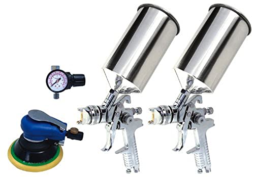 Star Asia 19223 HVLP Dual Set-Up Spary Gun Kit - 4 piece - color: 4-Piece Dual Setup HVLP